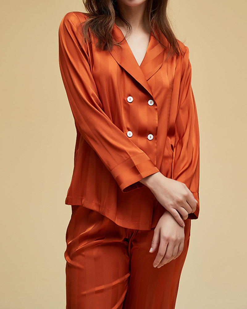 Ice Silk Long Sleeve Home Suit