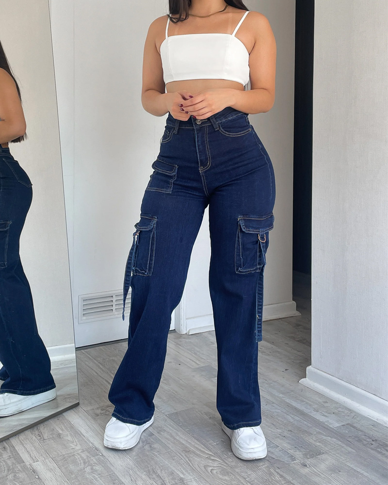 Multi-Pocket Cargo Jeans