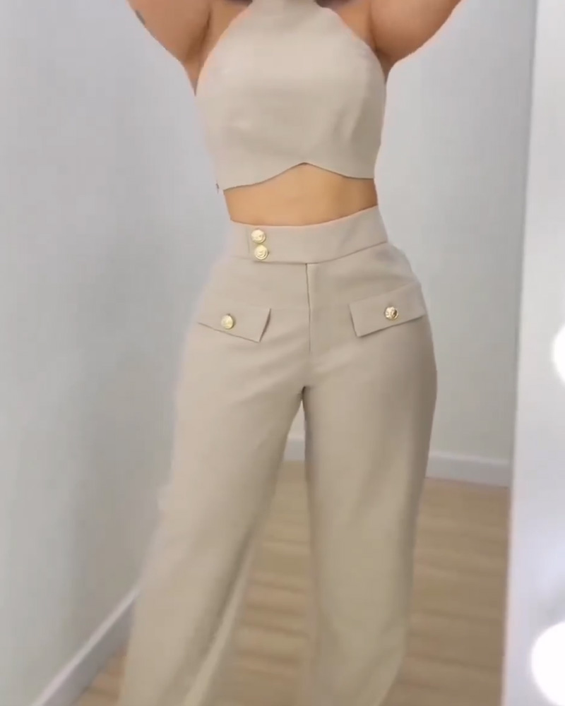 Loose Wide Leg Suit Pants