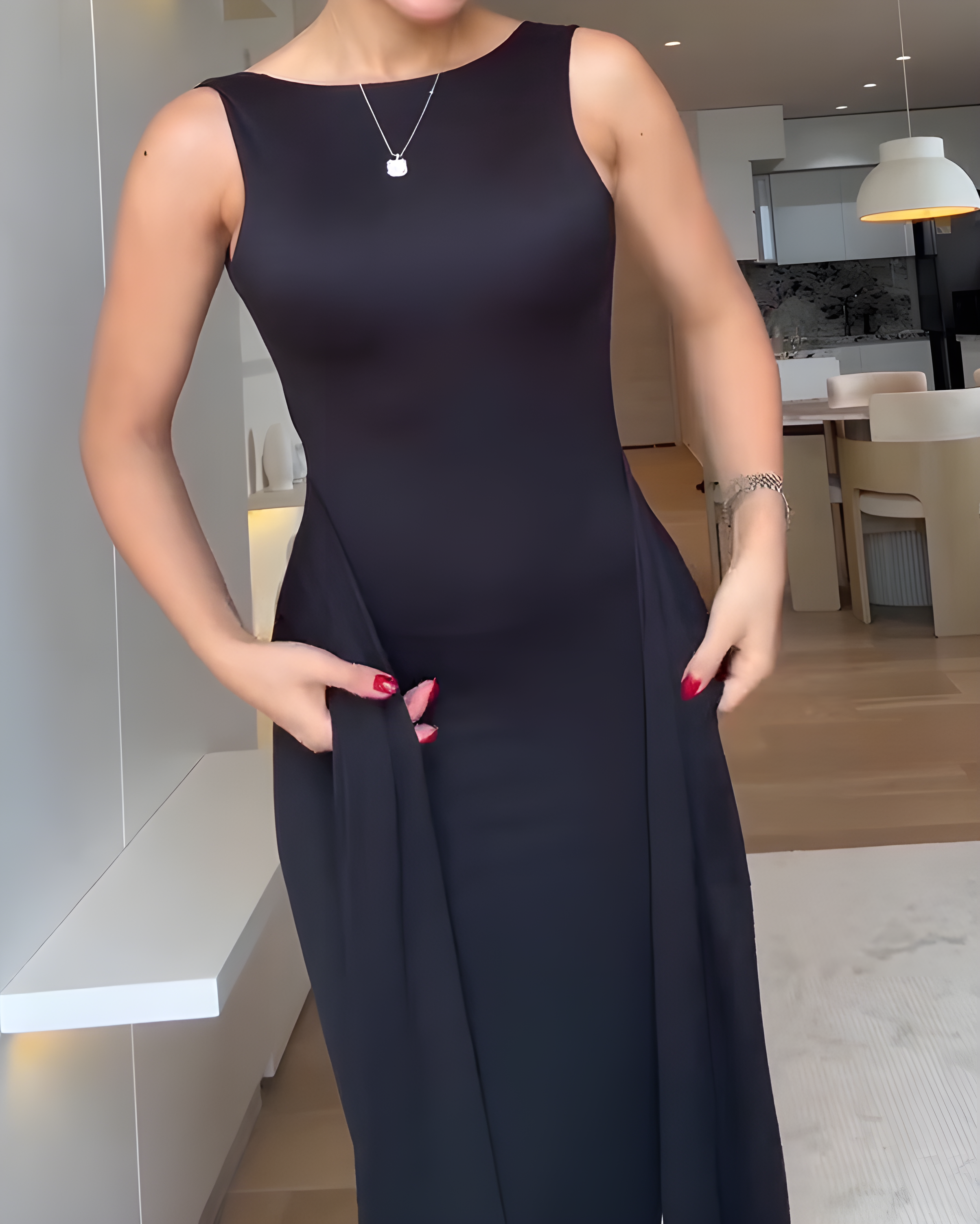 Sleeveless Backless Bodycon Long Maxi Dress