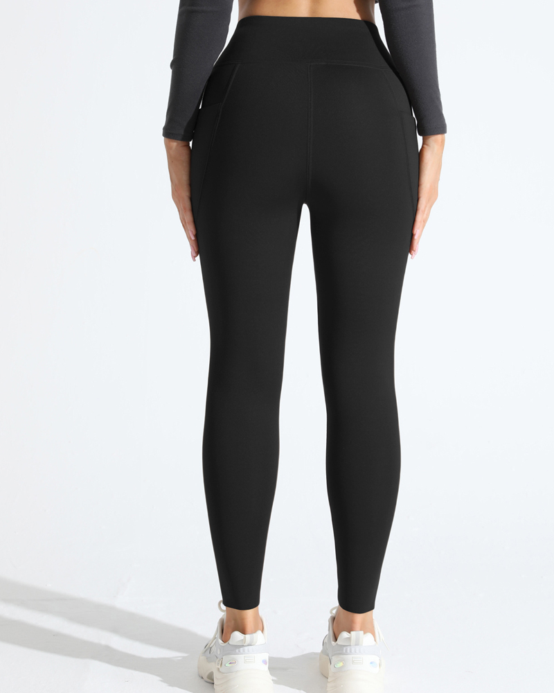 High-Waisted Tummy-Controlling Warm Sports Leggings